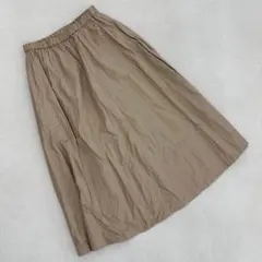 INDIVI ロングスカート プリーツ ベージュ 38 シンプル オシャレ