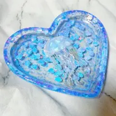 海月のきらめき ハート型レジントレイ