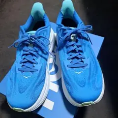 HOKA クリフトン10 30.0㎝ ワイドモデル ランニングシューズ 青