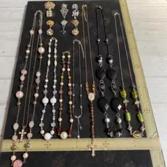 まとめ売りアクセサリーJ48☆カラフルネックレス13点　オークション