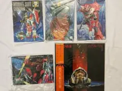 ガンダム下敷 4枚 レコード1枚 セット 当時もの 色あせ有り 現状 ジャンク
