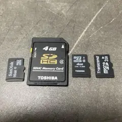 TOSHIBA 4GB SDHCメモリーカードセット