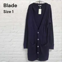 新品 タグ付き　Blade ロングカーディガン　パープル　紫　Size1