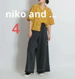 ニコアンド nicoand シャツ 半袖 総柄 コンバース スニーカー柄