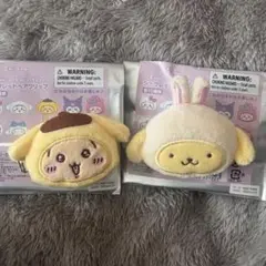 うさぎ　ポムポムプリン　ヘアクリップセット