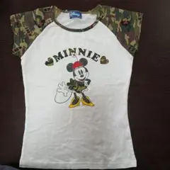 ミニー プリント 半袖Tシャツ 迷彩柄