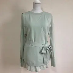 新品 マウジー AZUL by MOUSSY ミント ニット S 春