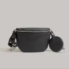 ブラックショルダーバッグ コインケース付き