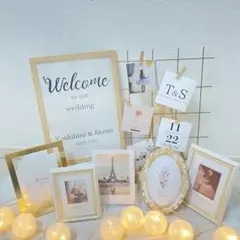 ウェルカムスペース ウェディング 結婚式 ゴールド 装飾 ウェルカムボード
