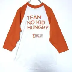 オレンジ ラグラン７分袖T シャツ NoKidHungry Augusta