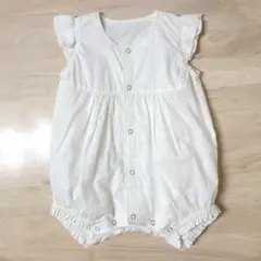 Haruulala バルーンシルエットロンパース ホワイト 60cm