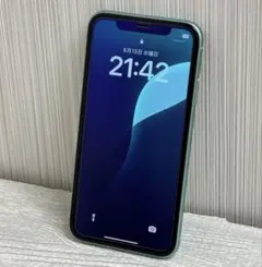 ★iPhone11 64GB グリーン 容量100％ バッテリー非純正