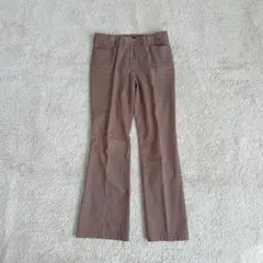 フレアパンツ テーパードパンツ センタープレース カジュアル コットン シンプル