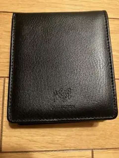 【新品未使用　訳あり】レザー 二つ折り財布 ブラック