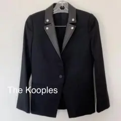 美品 The Kooples ザクープルズ ウール×ラムレザー ジャケット 黒