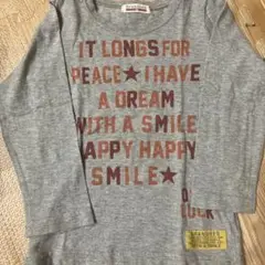 Branshes グレー 長袖Tシャツ 100cm ブランシェス