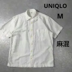 OLD UNIQLO　リネンブレンド半袖シャツ　Mサイズ　麻混