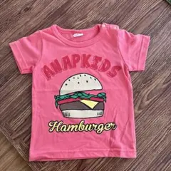 AMAPKIDS ハンバーガー Tシャツ サーモンピンク　90cm