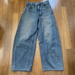 [美品]GU バレルレッグジーンズSサイズ
