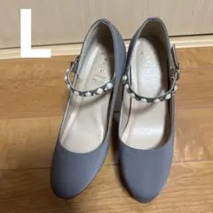 パール ビジュー ストラップ ピンヒール パンプス