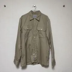 carhartt ベージュ 長袖シャツ Lサイズ