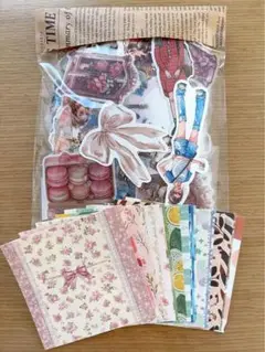 22.コラージュ素材　マステ　シール　300枚以上 大量　まとめ売り