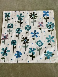 ネコポス発送【シビラ】モリノ　刺繍 クッションカバー 45×45 ブルー