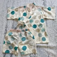 美品✨甚平　ドット柄　キッズ　サイズ100cm　男の子　夏祭り