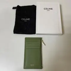 CELINE コンパクトジップカードホルダー フラグメントケース ライトカーキ
