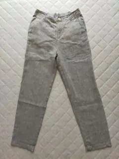 無印良品 麻100% グレー カジュアルパンツ S