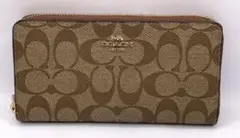 コーチ COACH 長財布 LONG ZIP AROUND WALLET 美品