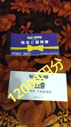 ヴィレッジヴァンガード 株主優待券12000円