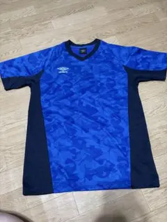 umbro 迷彩柄 半袖シャツ 青