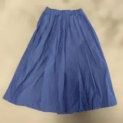 【サニークラウズ】青色ストライプ フレアスカート Mサイズ