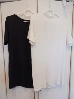 ユニクロエアリズムAIRism Tシャツ 2枚セット XL 黒・白
