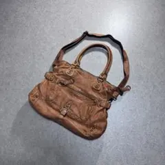 y2k 3way leather one shoulder bag