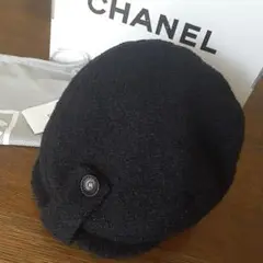 CHANEL黒ハンチング、キャスケットM