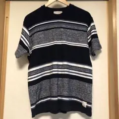 LOGOS DAYS ストライプ Tシャツ ネイビー