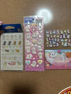 【平成当時】Disney マリーちゃん シール 3シートセット