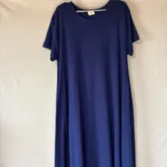 カットソー　マキシ丈ワンピース 半袖LL