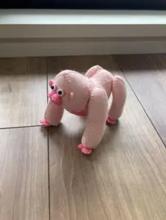 ピンクゴリラ　フェルト　ぬいぐるみ　ハンドメイド
