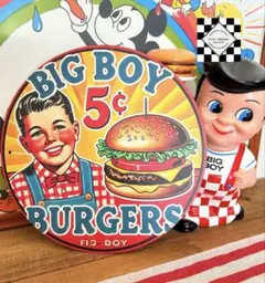 ☆ビッグボーイ⑧ ブリキ看板 BIGBOY アルミ看板　アメリカン雑貨