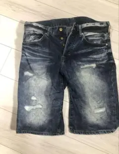 メンズ　ショートパンツ　ダメージ加工