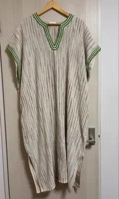 Ungrid エンブロイダリーカフタンワンピース【グリーン】