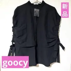 ★新品タグ無し★goocy★黒 トップス フリーサイズ★