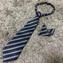★美品★ 男の子ネイビー ストライプ ネクタイ セット