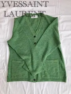 大人気♡YVES SAINT LAURENT　カーディガン　ロゴ刺繍　かわいい ⚫︎y4 Yves Saint Laurent イブ・サンローラン カーディガン