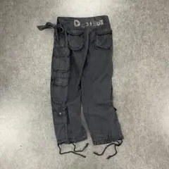 y2k Desigual Linen Cargo Pants Grunge 34