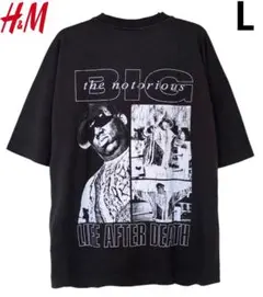 新品 H&M × ノートリアス BIG コラボ バンドTシャツ L