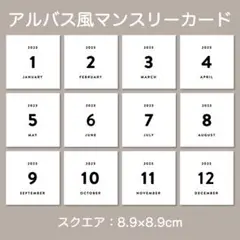 マンスリーカード スクエア ましかく アルバス